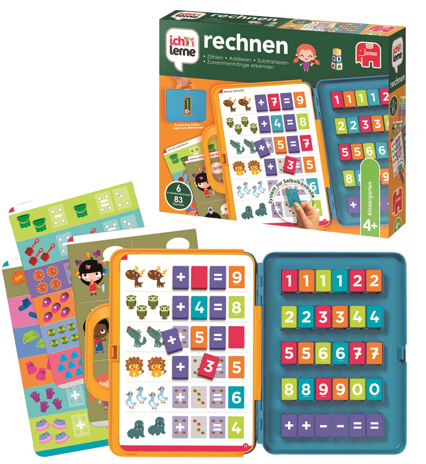 Jumbo Spiele J'apprends calculer - Jeu éducatif pour Les Enfants à partir de 4 Ans pour 2 à 4 Joueurs.