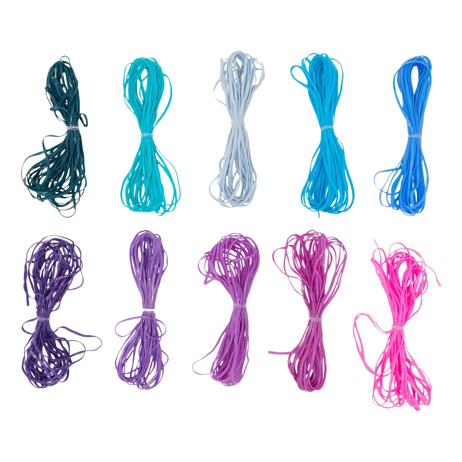 Bright Creations 30 Colors of Gimp Plastic Lace Lanyard Cord for Friendship Bracelets, with Keychain Rings, Snap Hooks, Lobster Clasps (90 Pieces) - Image 6