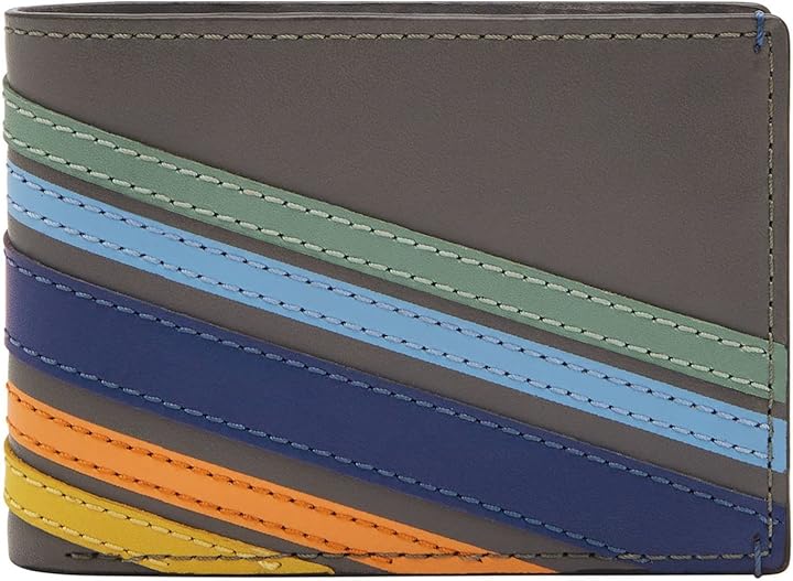 Fossil bronson fpw bifold wallet stripe portafoglio da uomo ML4492993