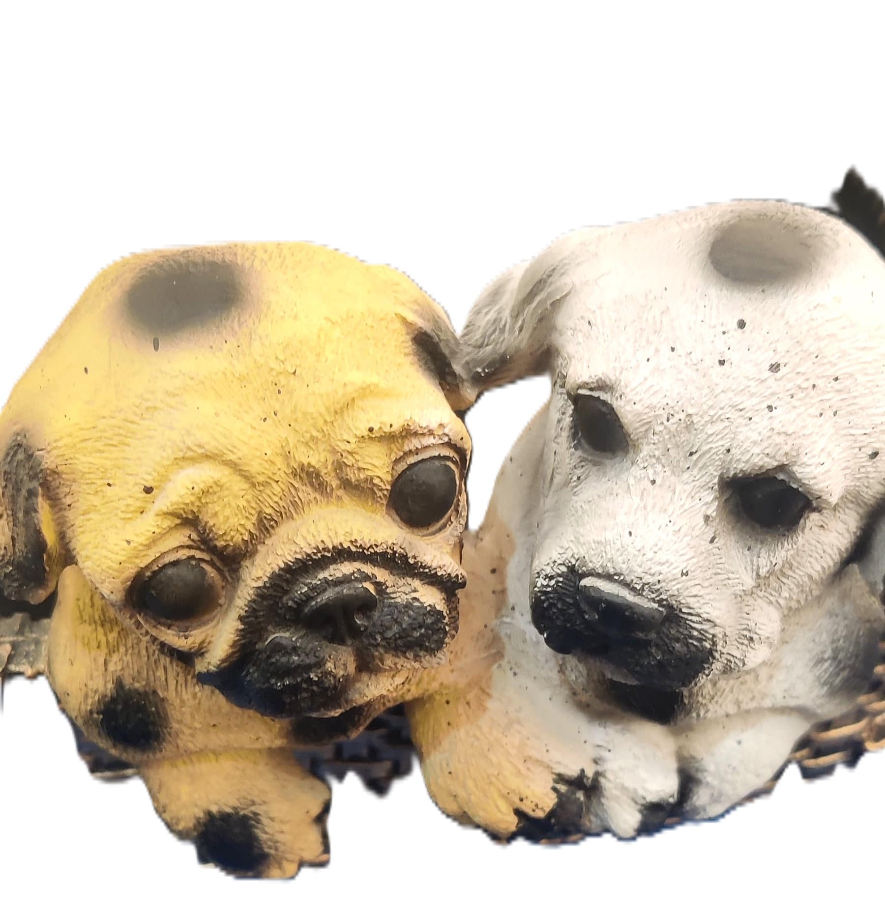 GTBS DÉCOR Duo Cute Puppy Attached to Small Storage Basket Showpiece, 8.2 inch Long - Table Decorative Items, Office Desk Decorative Items, Ideal Addition to Home-image-25