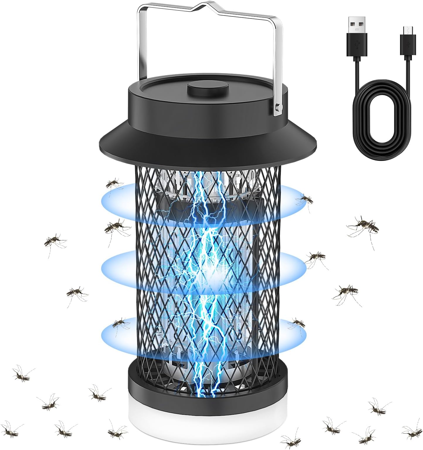 Diealles Shine Elektrischer Insektenvernichter, 2 in 1 USB Rechargeable