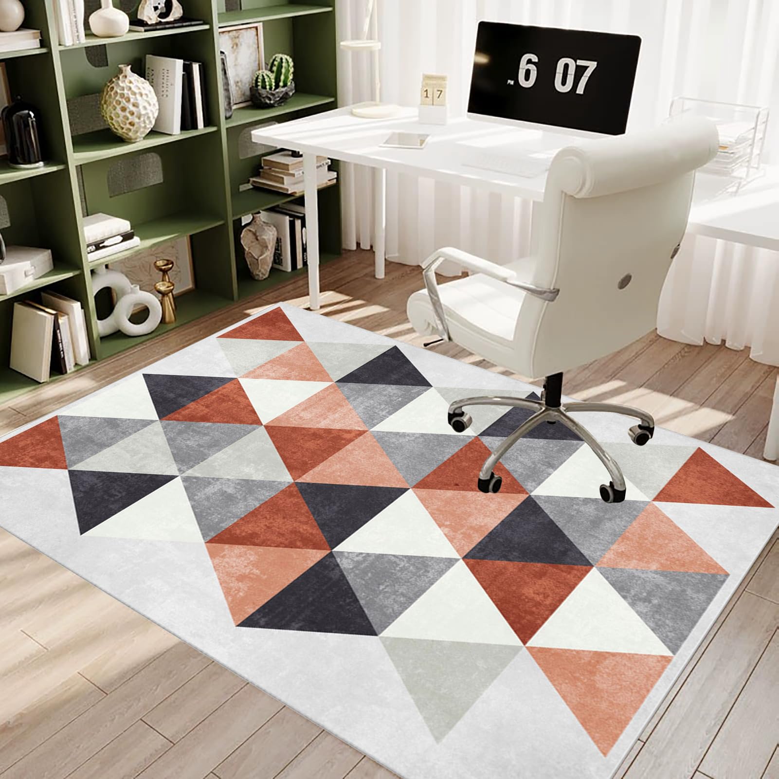 Bodenschutzmatte für Hartböden, Bürostuhl Unterlage für Parkett, Gaming Bodenmatte für Teppichböden, Stuhlmatte für Hartholzböden, 4 mm Dick, Mehrzweck-Stuhlteppich für Zuhause/Büro 100 x 140 cm