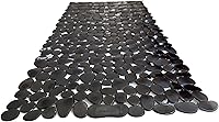 Vista 46 de Pebbles" Alfombra antideslizante para bañera y ducha de 27 x 14 pulgadas, ovalada, no tóxica, segura, limpia, lavable a máquina, agarre y drenaje
