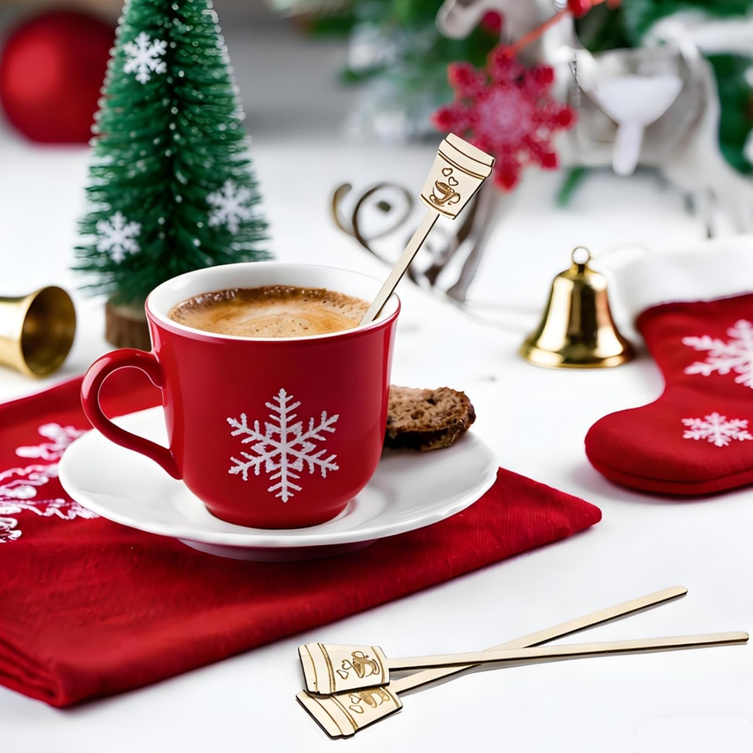 200 Pieces Wooden Coffee Stirrers, 6 inch Disposable Coffee Stir Sticks, Hot Drink Beverage Stirring Swizzle Stir Stick Coffee Mixer for Coffee, Milk, Juice, Cocktail, Chocolate, Christmas - Image 3