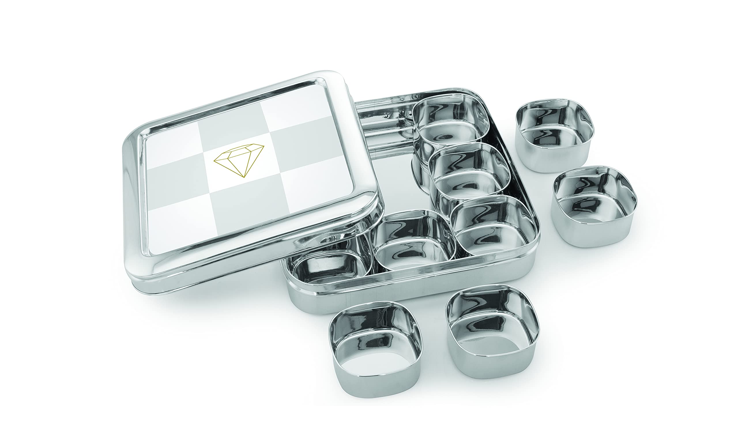 Bluebird Stainless Steel Spice Box - 9 Containers -6 Bluebird Stainless Steel Spice Box - 9 Containers -6