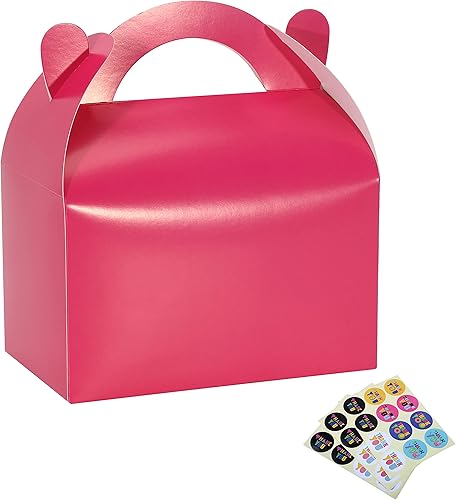Miniatura 10 de Bssay Paquete de 30 cajas de regalo de fiesta, cajas de regalo, cajas de regalo de papel a dos aguas con asas, perfectas para fiestas de cumpleaños