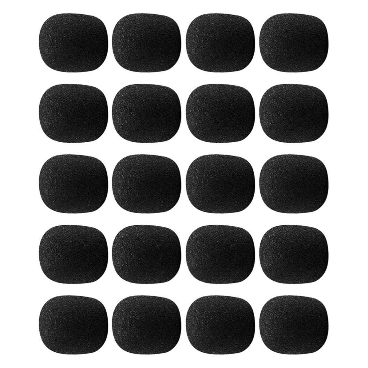 Toddmomy Lot de 40 Housses en Mousse Noires pour Microphone Cravate, Protection la Saleté, Remplacement Pratique et Professionnel pour Micro Casque