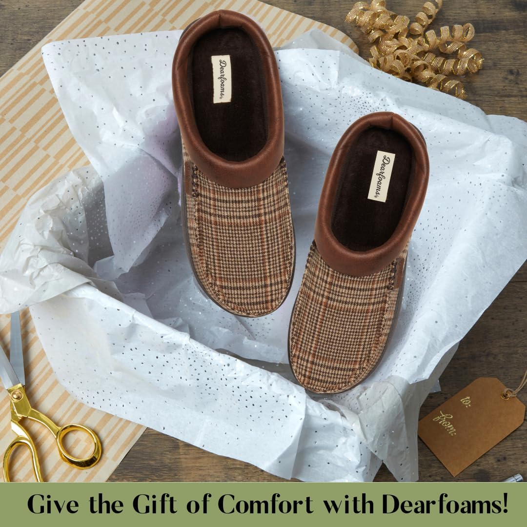 Dearfoams Men’s Brendan Indoor/Outdoor Breathable Memory Foam Clog House Shoe with Wide Widths Slipper - Image 6