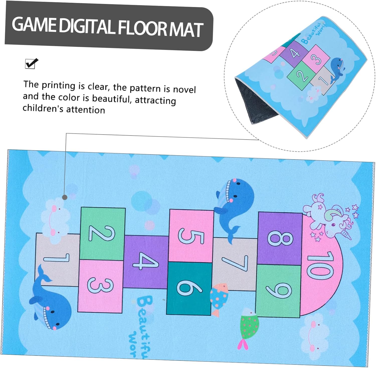 ABOOFAN Boy Girl's Carpet Comfortable Floor Mat Play Mats for Floor Living Rug Decorative Ground Rug