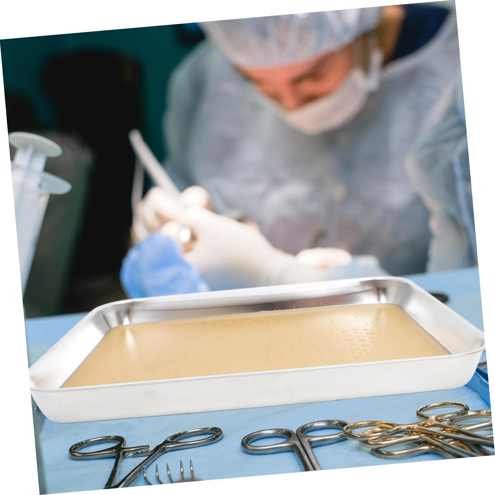 Cabilock Plateau de Dissection Métallique avec Cire pour Laboratoires Outil de Laboratoire Plateau de Dissection pour Spécimens
