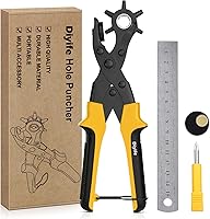 Vista 8 de Diyife Perforadora profesional de cuero, juego completo de herramientas de perforación para cinturón, correa de reloj, zapatos, manualidades