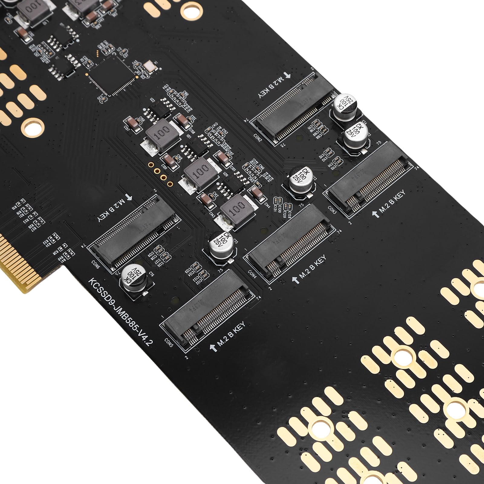 Generic Karta rozszerzeń M.2 PCIe Adapter z 5 Gniazdami na pięć Dysków SSD M.2 Serial ATA, łatwa Instalacja i Funkcja Plug and Play Umożliwiająca rozbudowę Pamięci Komputera, Trwała Płytka Drukowana i