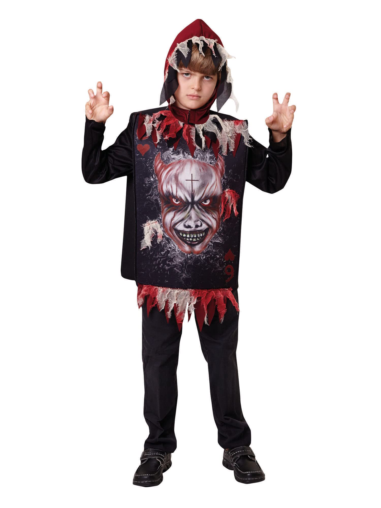 Childs Devil Tabard & Hat Halloween Fancy Dress Costume Age 7-9 Years
