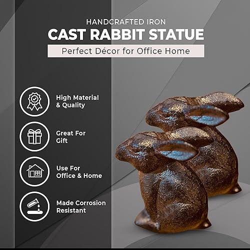 Miniatura 2 de Target Home - Pisapapeles de conejo antiguo hecho a mano, decoración perfecta para decoración de mesa del hogar, oficina, escritorio, figura de