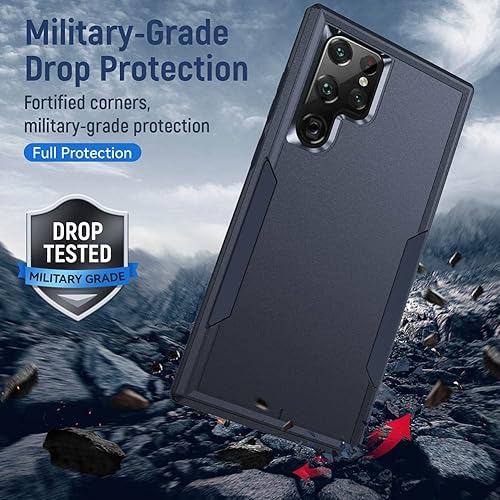 Miniatura 63 de Funda para Samsung Galaxy S21 Ultra (no para S21 Plus y S21), resistente a prueba de golpes, de grado militar, soporte de carga inalámbrica