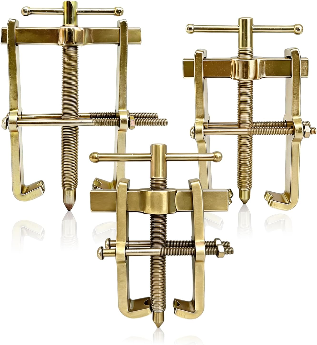 2 Jaw Puller Bearing Puller Set, 3''4''6''Heavy Duty Adjustable Gear Puller Kit with Thickened Screw Rod, Anti-Slip T Handle, Pulley Flywheel Bearing Removal Tool for Automotive Repair