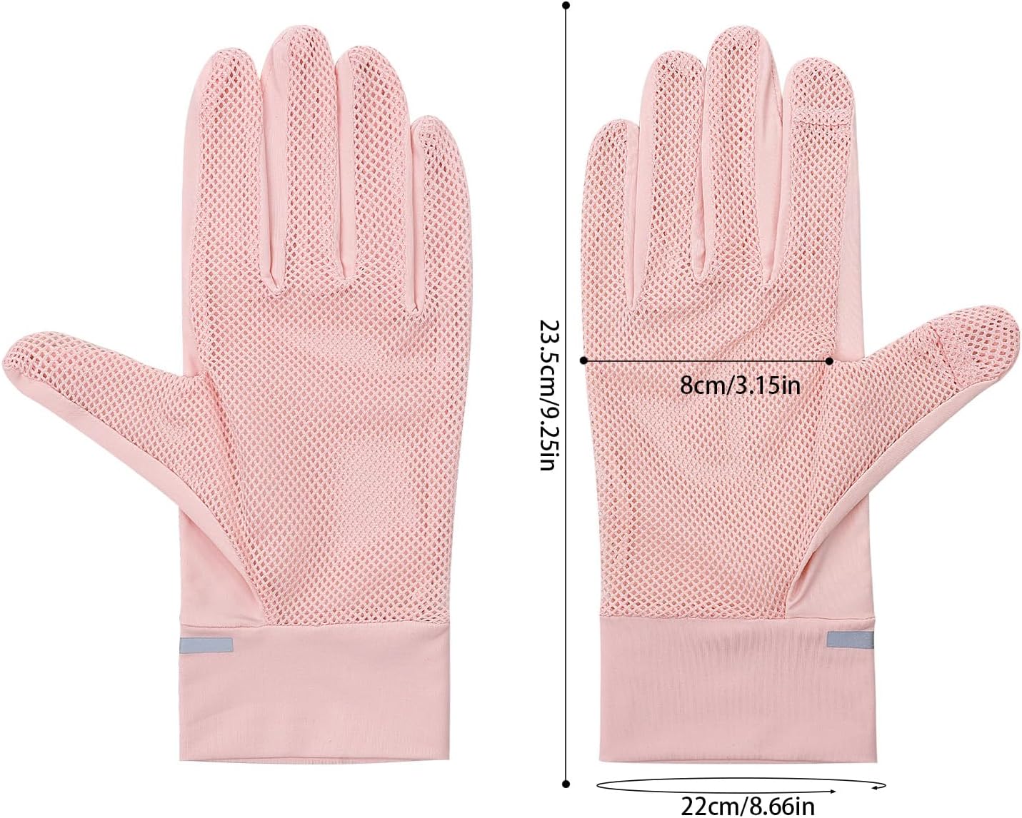 IPENNY Women Summer UPF 50+ UV Sun Protection Gloves 2 Fingers Flip Mesh Cooling Breathable Touchscreen Anti Slip Mittens Full Finger Quick Dry Hand Gloves for Driving Riding Cycling Lady Girls Mitt