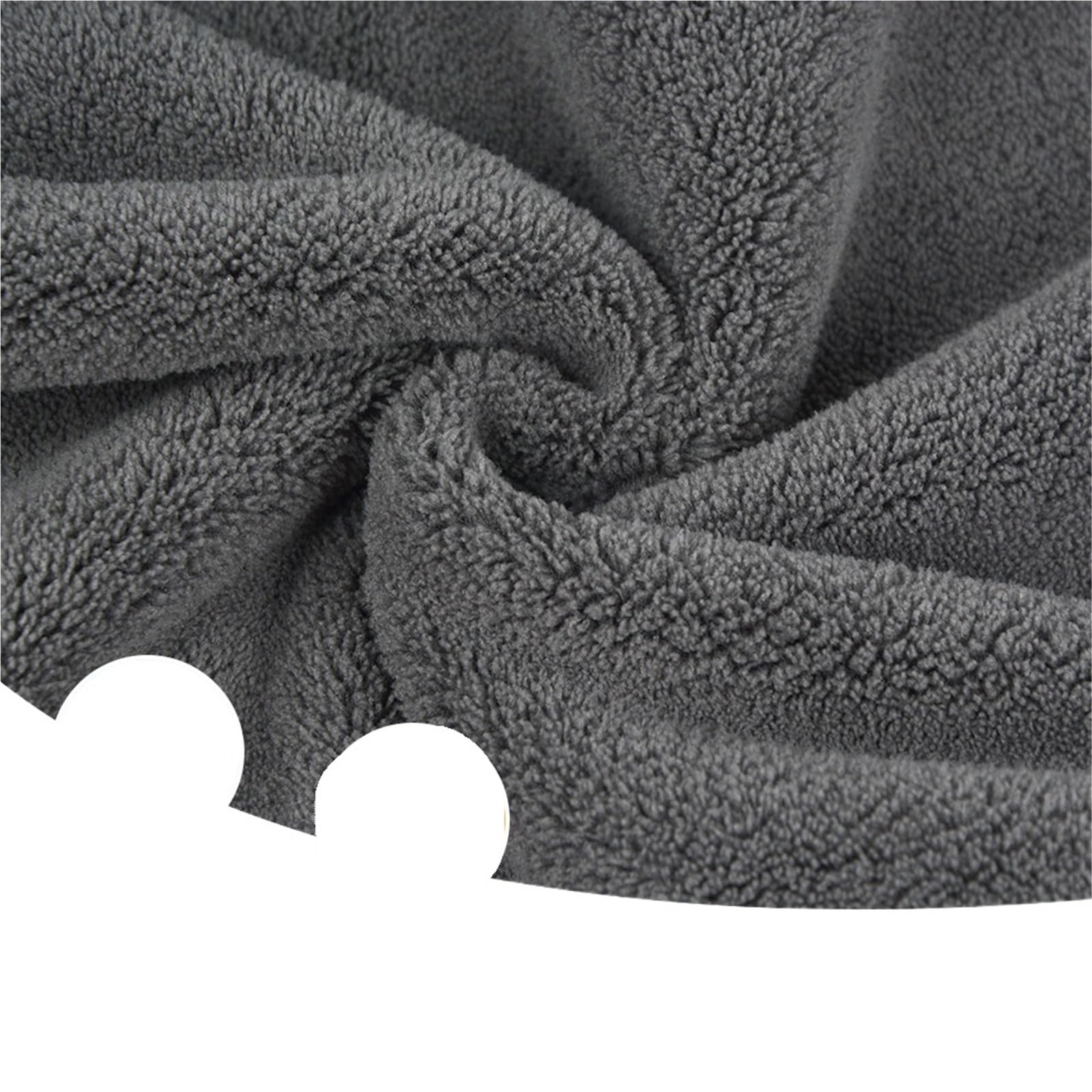 Saugfähige Mikrofaser-Haarturban-Trockentuch-Haarwickelkappe(Grey,3PCS_25CMX65CM)