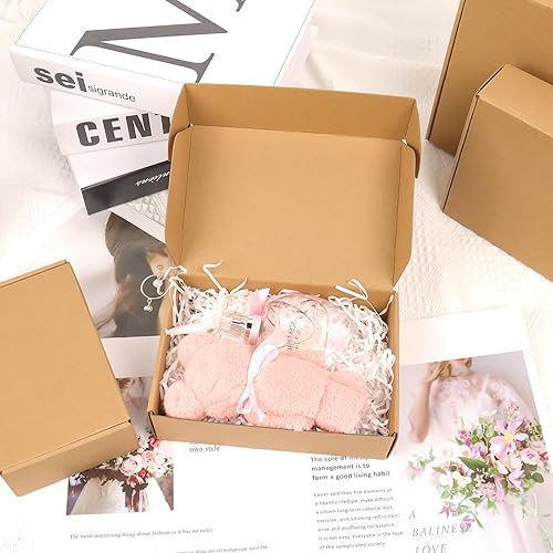 Miniatura 5 de Cajas de envío medianas de 10 x 8 x 2 pulgadas, paquete de 40 cajas de cartón corrugado marrón para embalar regalo de correo de pequeñas empresas
