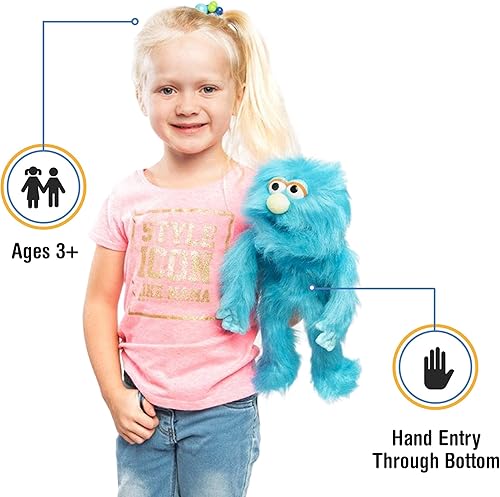 Miniatura 2 de Monstruo azul de 14 pulgadas marioneta de mano