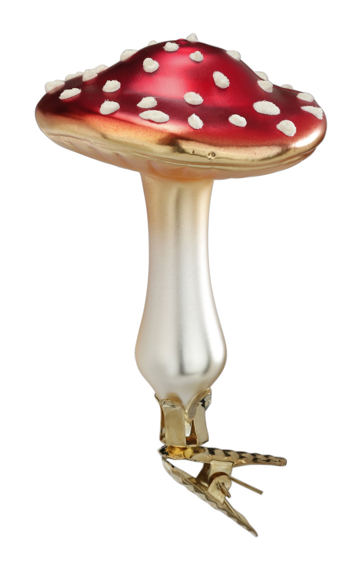 Champignon de Noël en verre soufflé pour retrouver la magie des Noël d'antan