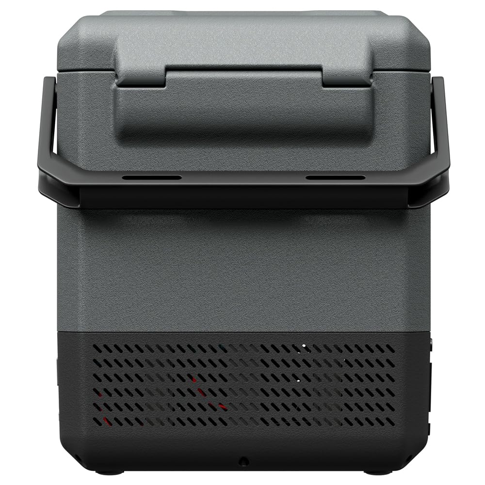 Yolco ET8 Carbon lodówka podróżna mini przenośna elektryczna lodówka z kompresorem 12/24 V DC do samochodu, ciężarówki, łodzi i gniazdka z przyłączem USB, -20°C, szara