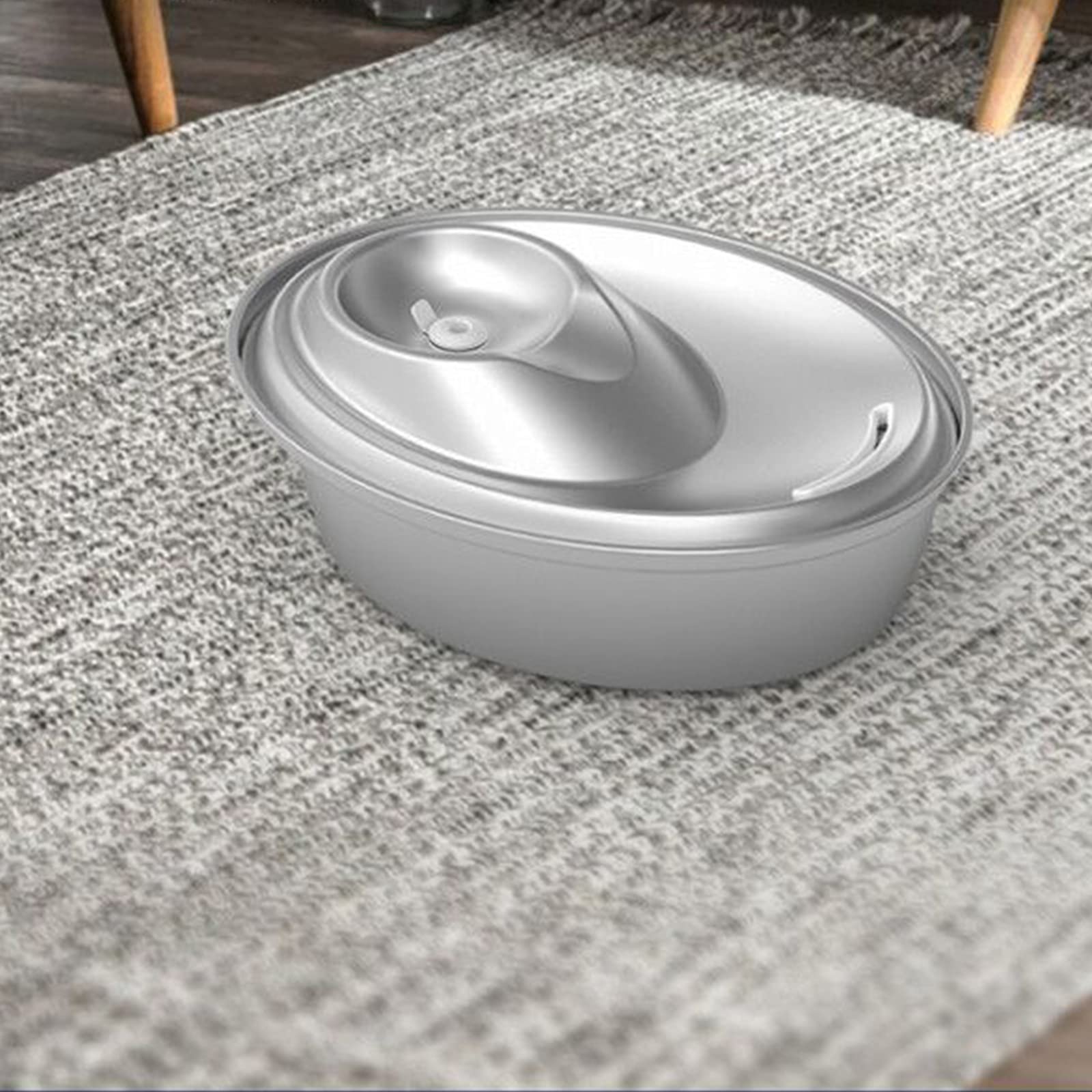 Fuente De Agua para Gatos De Acero Inoxidable, Fuente para Mascotas De 2 L, Fuentes De Agua Automáticas Ultra Silenciosas para Gatos con 3 Filtros De Repuesto