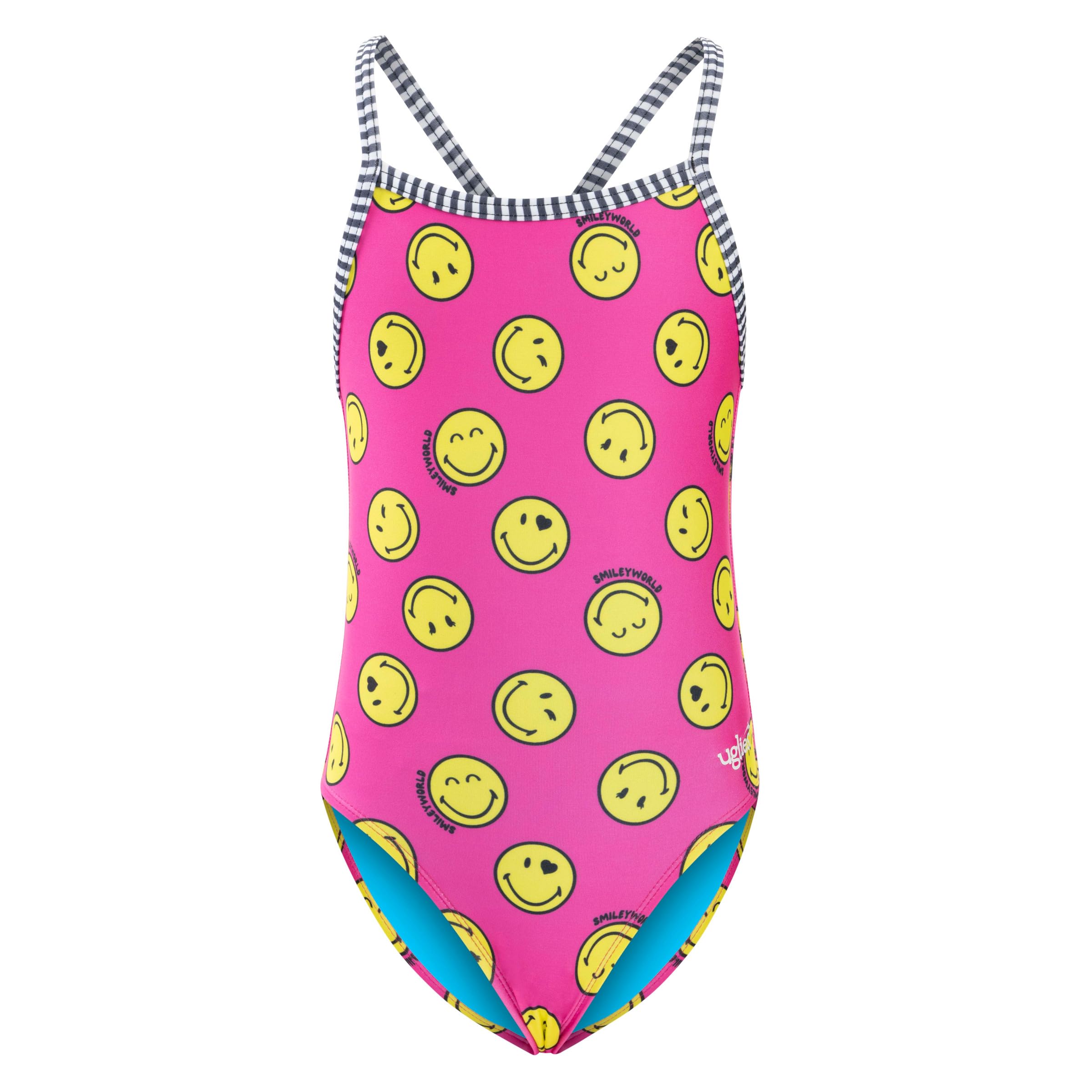Dolfin Uglies Girls' One Piece Swimsuit - Athletic Practice Suit with Criss-Cross Straps