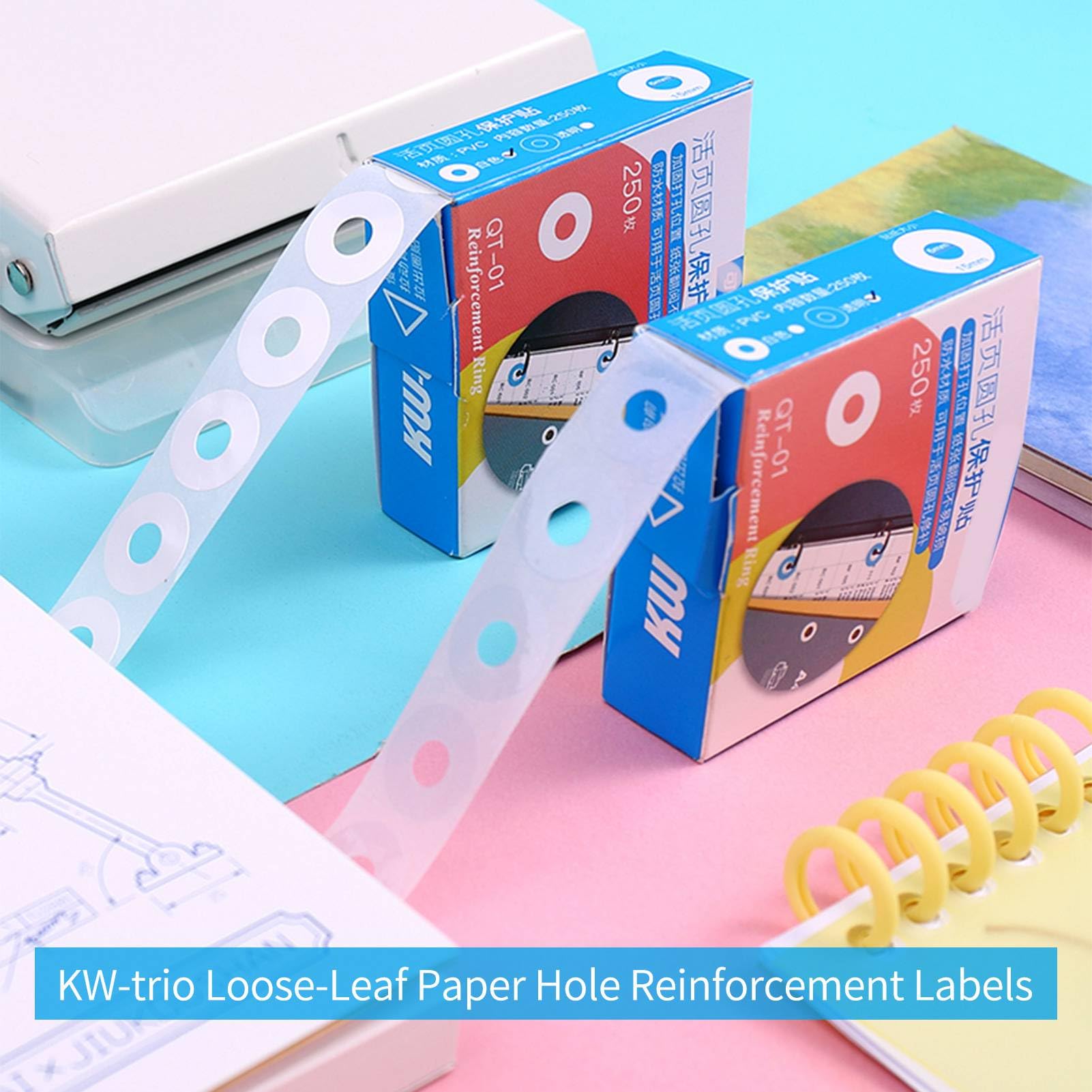 Etichette di Rinforzo per Fori Adesive Carta Rinforzi per Perforatori Pagine Perforate