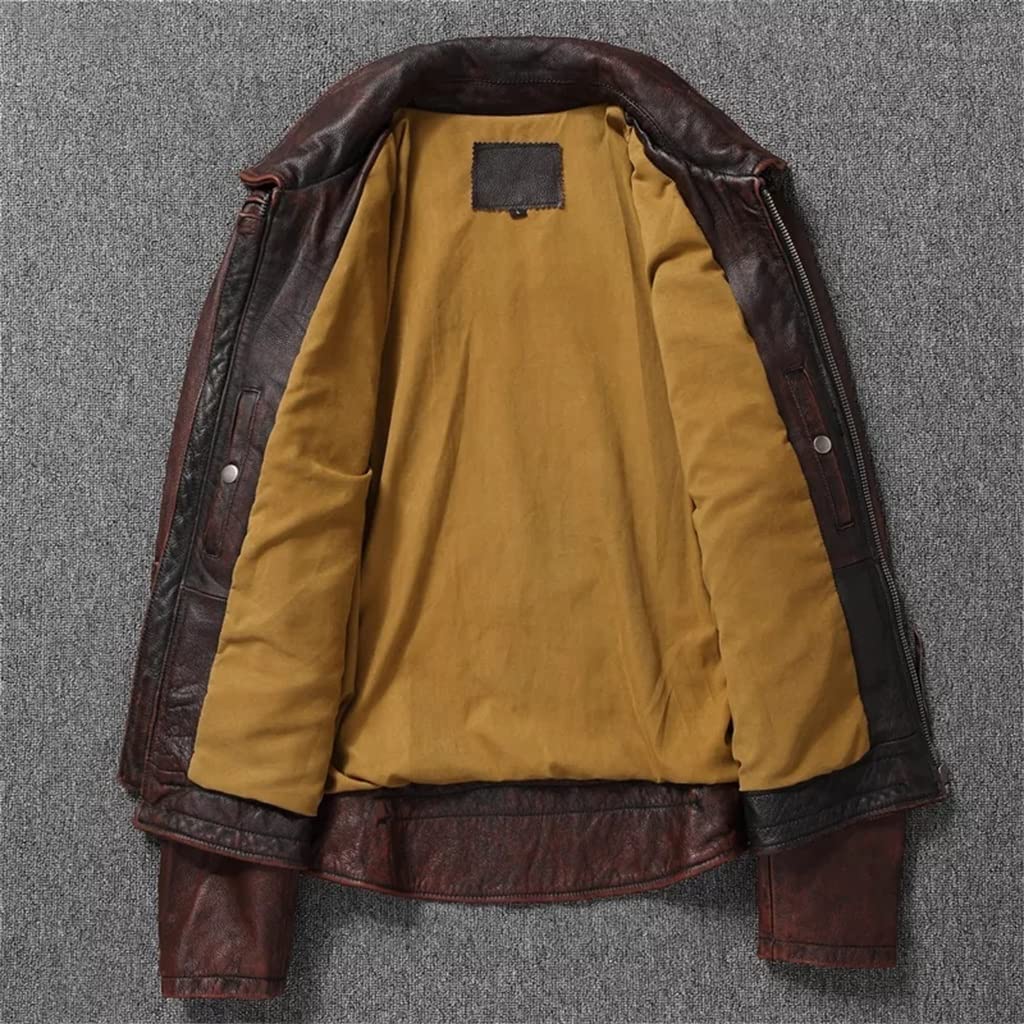 Amazon.co.jp: CEETY トップレザージャケットアメリカンレトロ