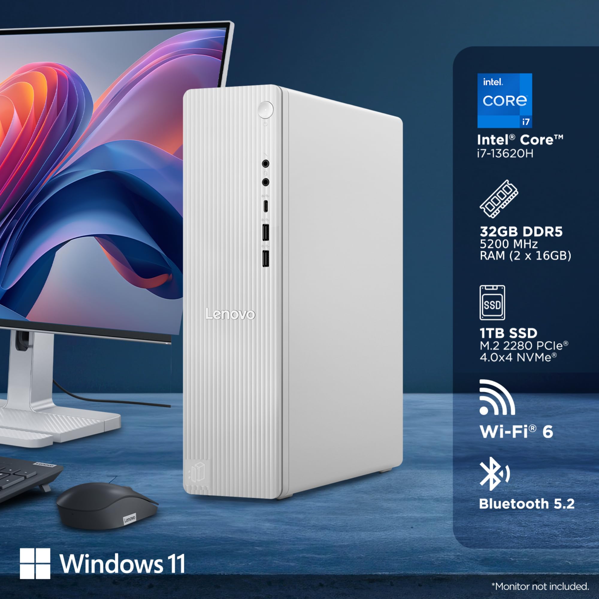 Lenovo IdeaCentre Tower Intel Core i7-13620H (32GB RAM/1TB SSD/Win
