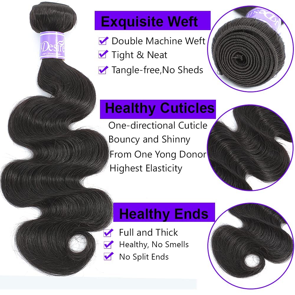 16A Brazilian Body Wave 1 Bundle 24inch 100% Unprocessed Virgin Human Hair Bundles Weave Hair Bundles
