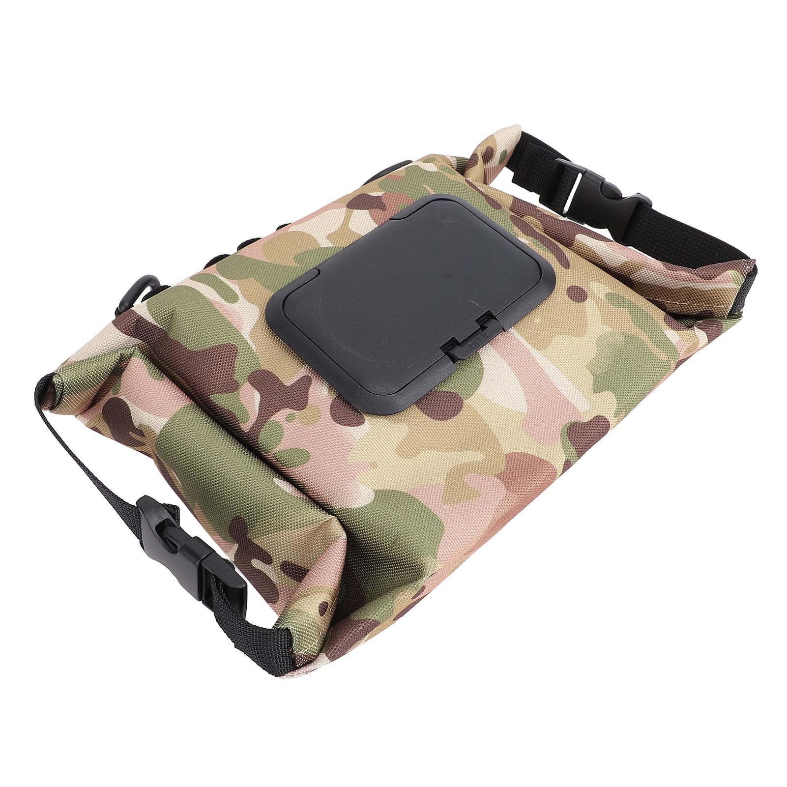 Phefop Travel Camping Wipes Dispenser, Canvas Portable Holder with Large Capacity for Outdoor Activities and Daily Use (Camouflage Green)