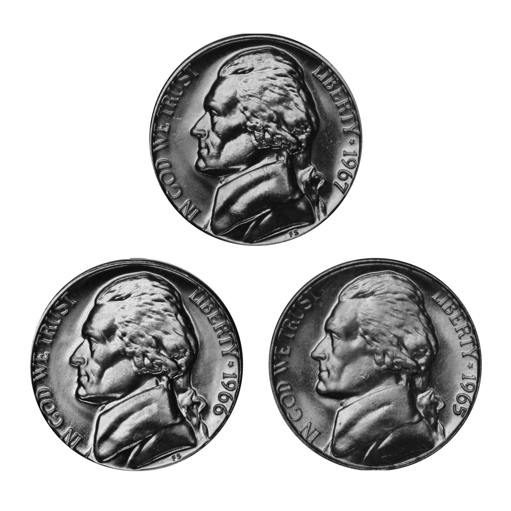 1965-1967 SMS Jefferson Nickel Run 3 Coins at Amazon's Collectible