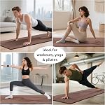 ILILI Yoga Mat, 72x25×0.3 Inch(183cmx63cmx8mm), TPE Exercise Mat, Tear-Resistant, Fitness Yoga Mat with Carrying Strap, Ideal for Yoga, Pilates, Home Workouts, Stretching & All Fitness Routines