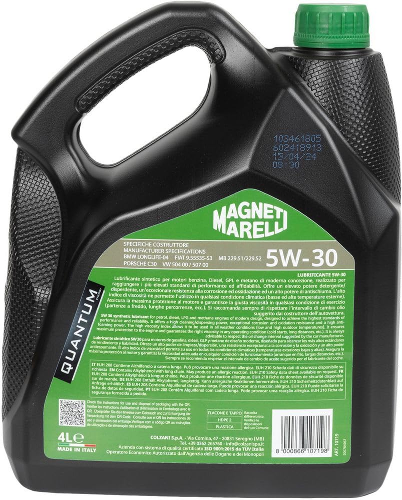 Quantum Energy Magneti Marelli Lubrificante auto sintetico olio motore 5W-30 4lt