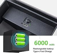 Vista 3 de Juego de 2 apliques de pared a pilas, luz con sensor de movimiento para interiores, luces de pared de 6000 mAh recargables, luz LED inalámbrica