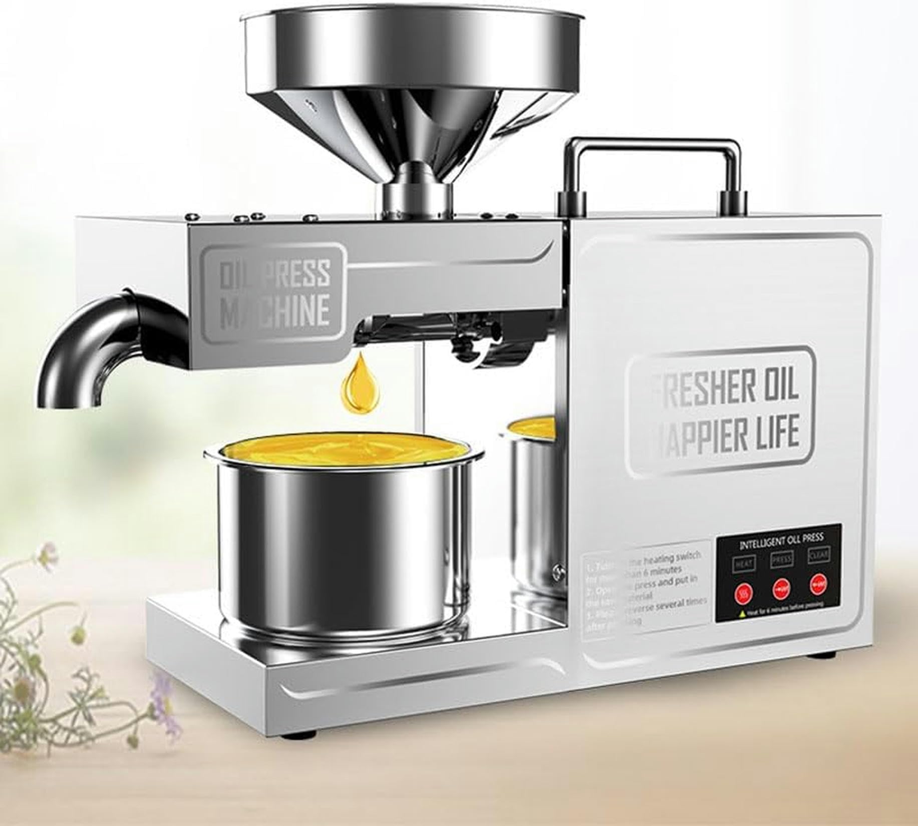 Macchina Automatica per La Pressatura Dell'olio Estrattore di Olio Industriale Pressa A Caldo Freddo in Acciaio Inossidabile per Semi di Noci