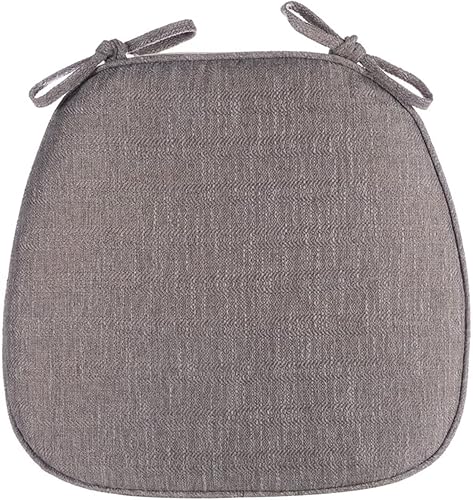 Miniatura 8 de Cojines para sillas de comedor, 6 unidades, en forma de U, cojines para sillas de cocina con lazos, almohadillas antideslizantes para sillas