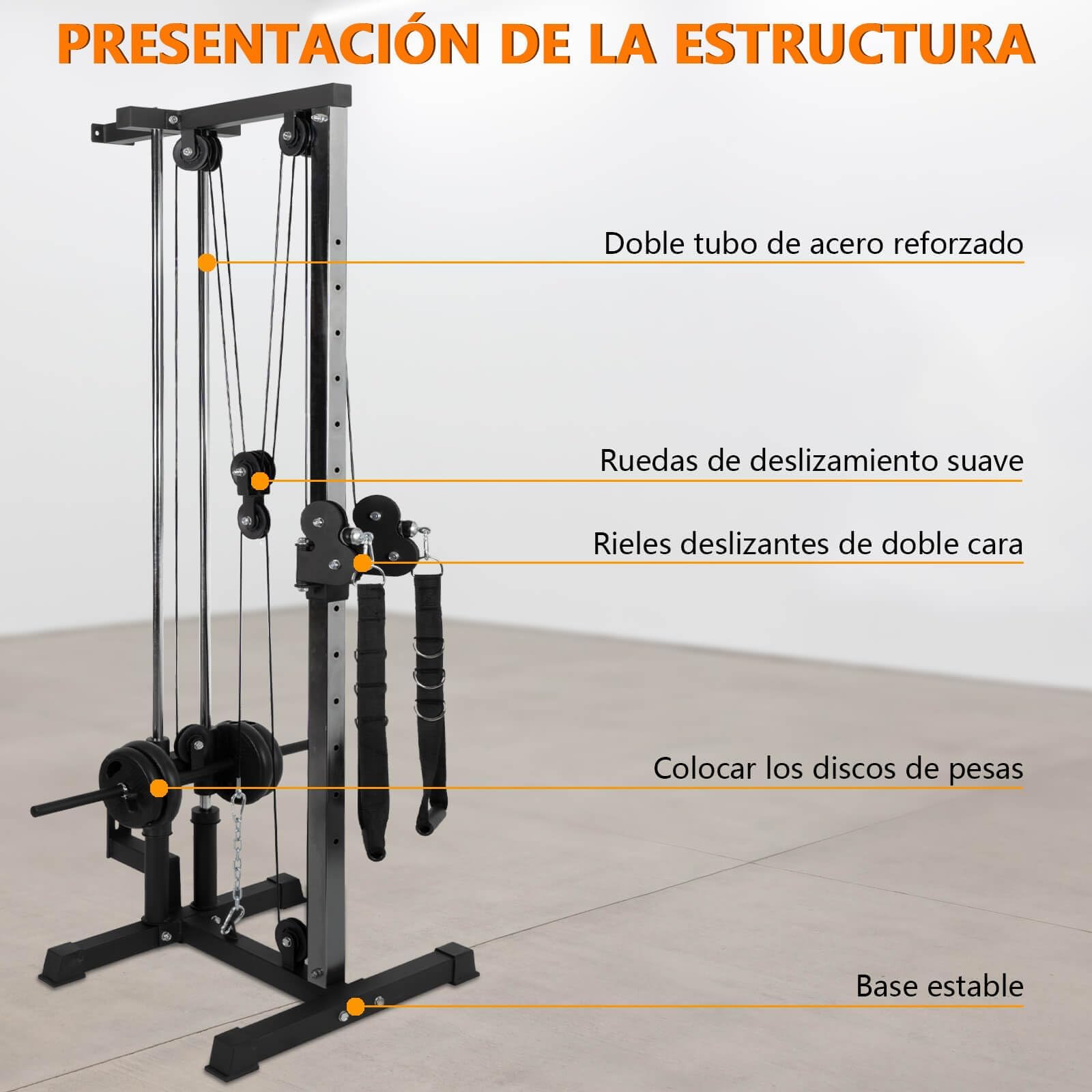 ALLinLIFE Máquina de Musculación Multiestación Musculación,Maquina Multifuncion Musculacion Jaula Musculacion,Maquina Gimnasio para Fitness Gimnasio en Casa,Ejercitar Parte Superior Cuerpo