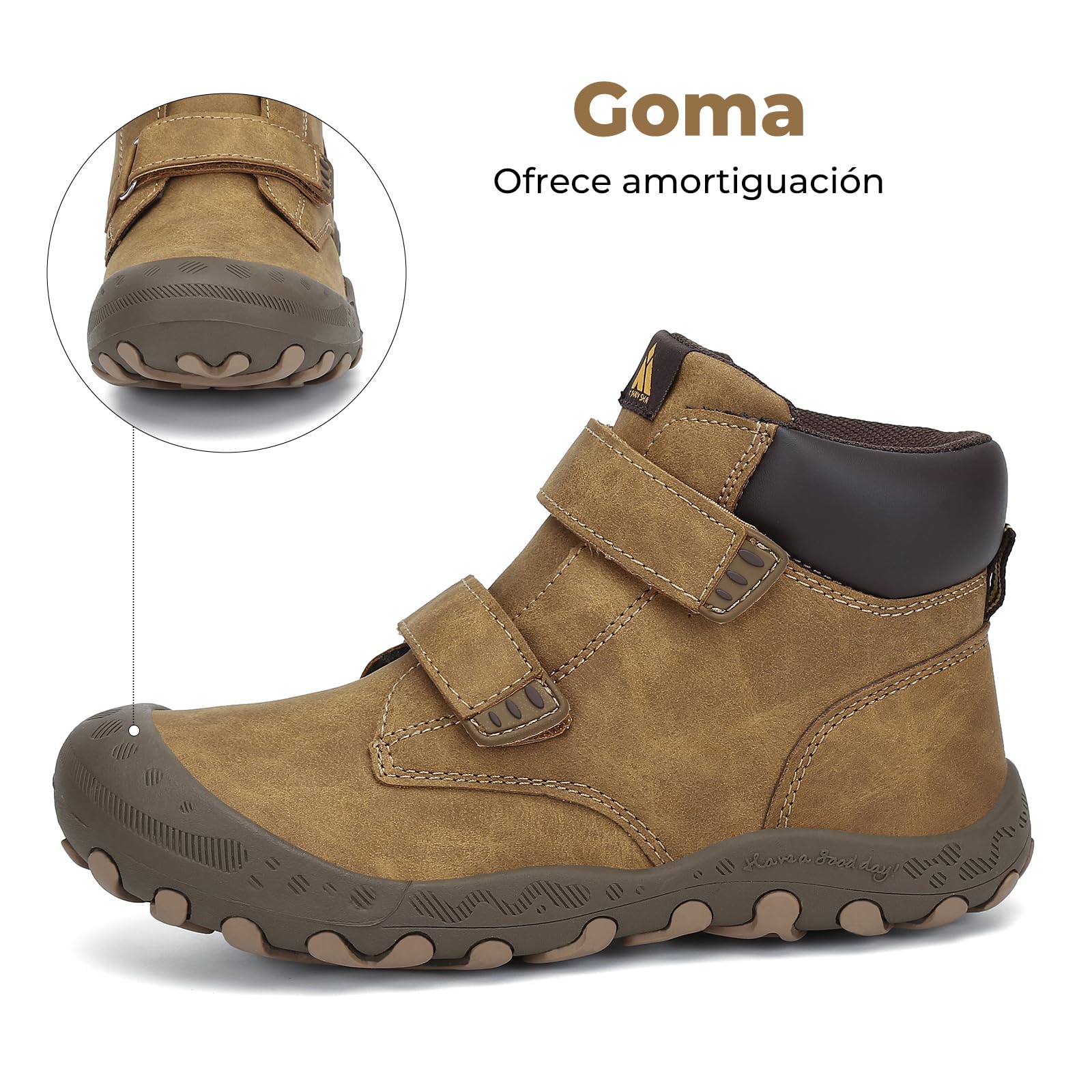 Mishansha Unisex Niños Zapatos de Senderismo para Antideslizante y Ligero Botas para niña Botas de Montaña — view 4