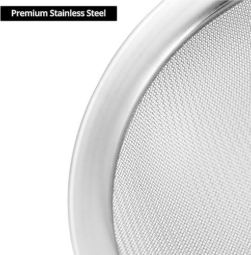 Miniatura 3 de QWORK Paquete de 4 coladores de pintura de malla fina, filtro de acero inoxidable de malla 60 para cubos de pintura de 5 galones, resistente a la