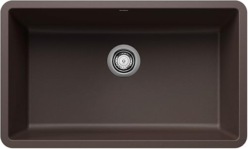 Vista 5 de Precis - Fregadero de cocina de 30 pulgadas con un solo tazón, color ceniza Cinder