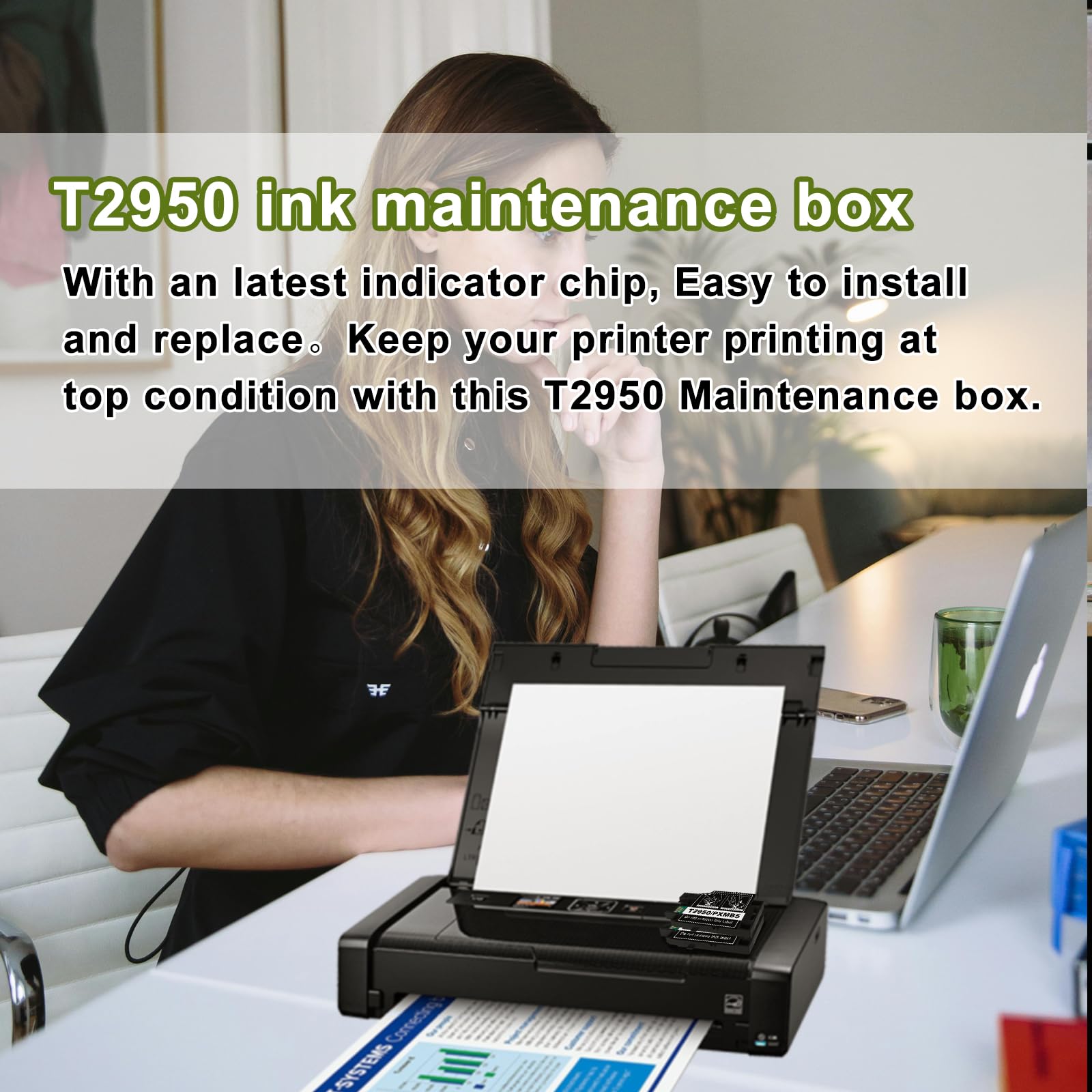T2950 T295000 C13T295000 PXMB5 Scatola di manutenzione compatibile con Epson Workforce WF-100 WF-110 WF-100W (5 pezzi)