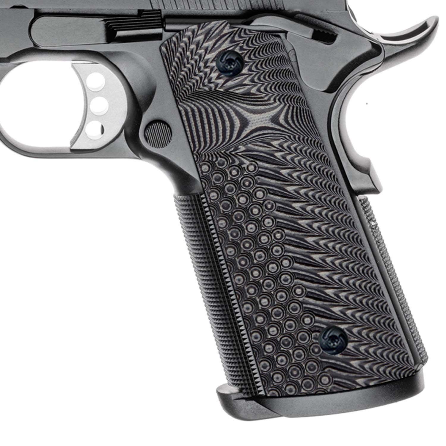 Guuun G10 Grips for Full Size 1911 Magwell Grip Ambi Safety Cut OPS Eagle Wing Texture