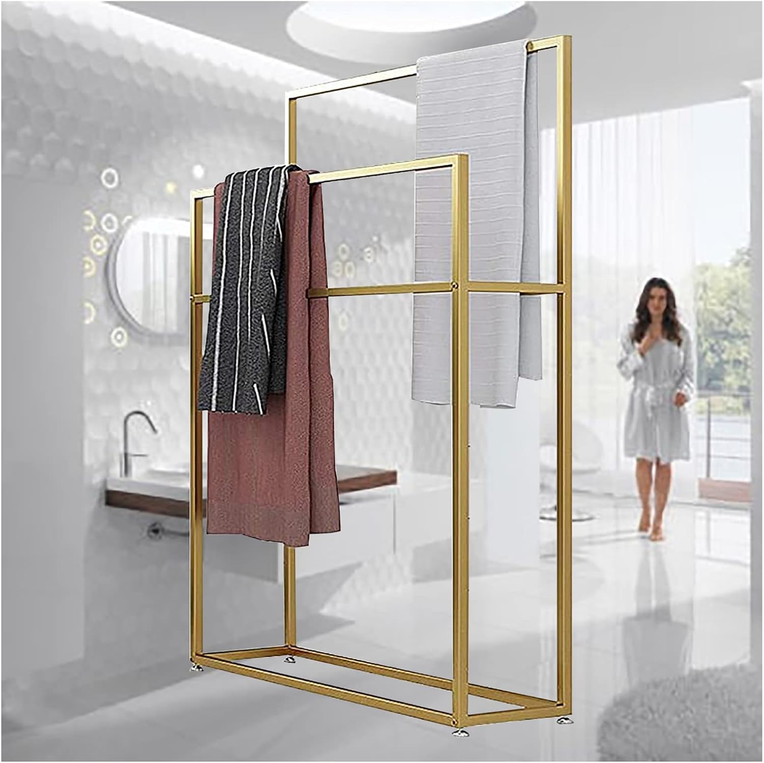 Free Standing Towel Rails Bathroom Standing,Towel Storage Stand Made Of Stainless