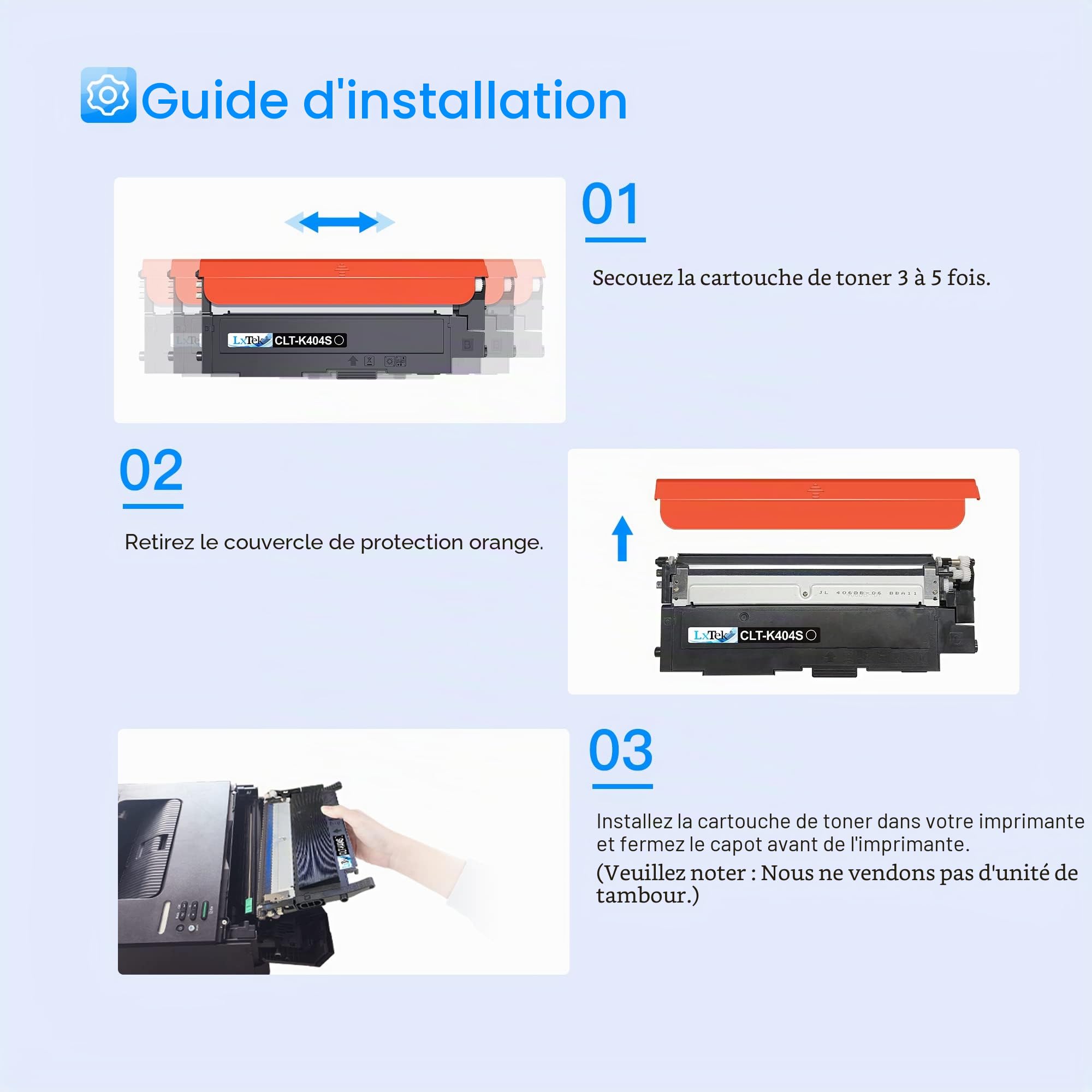 LxTek P404C Compatible pourSamsung P404C Toner pour Xpress SL C480 C480W