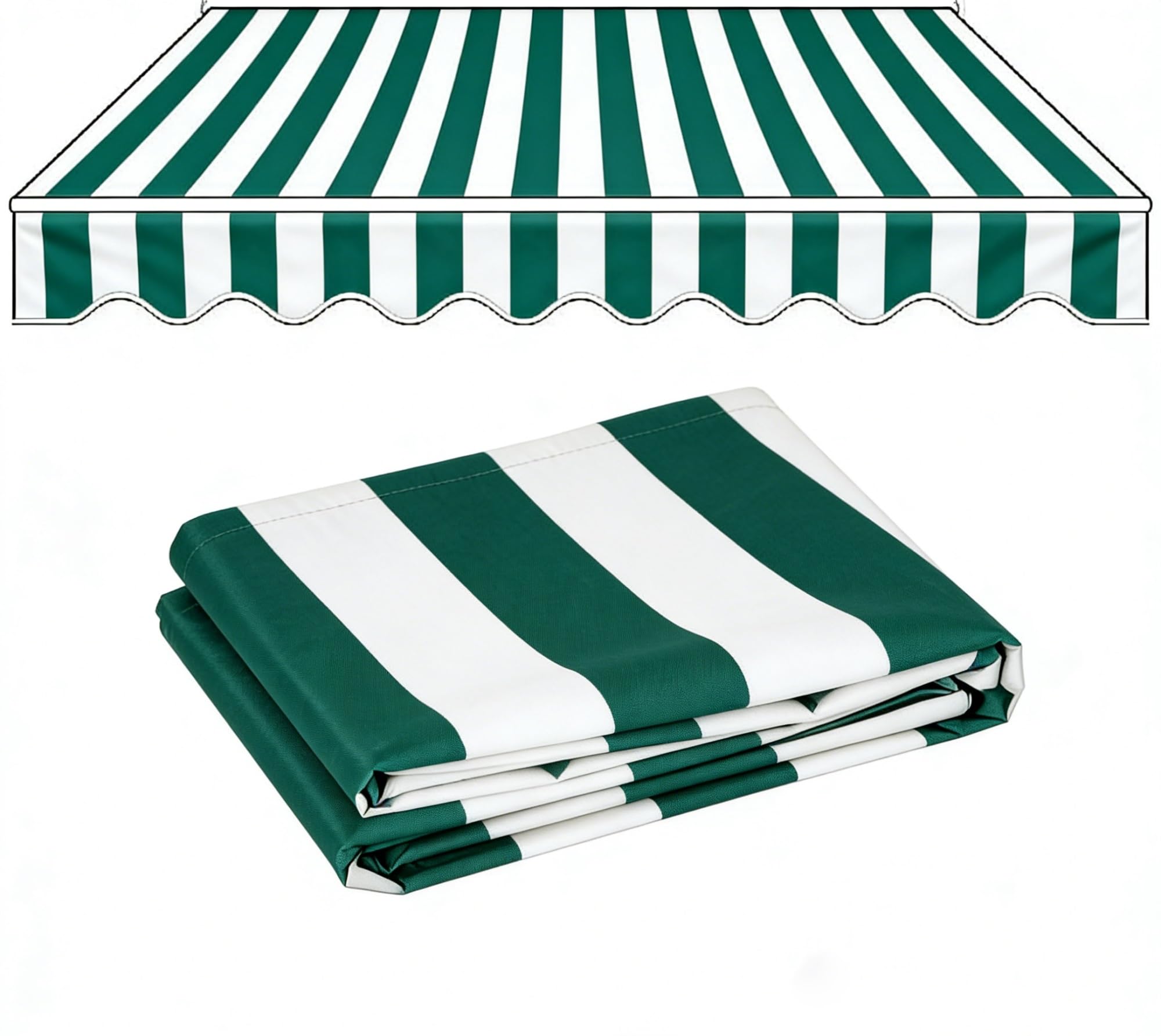 Toile pour store banne rétractable Sunsetter en tissu Oxford imperméable 2x1,5m