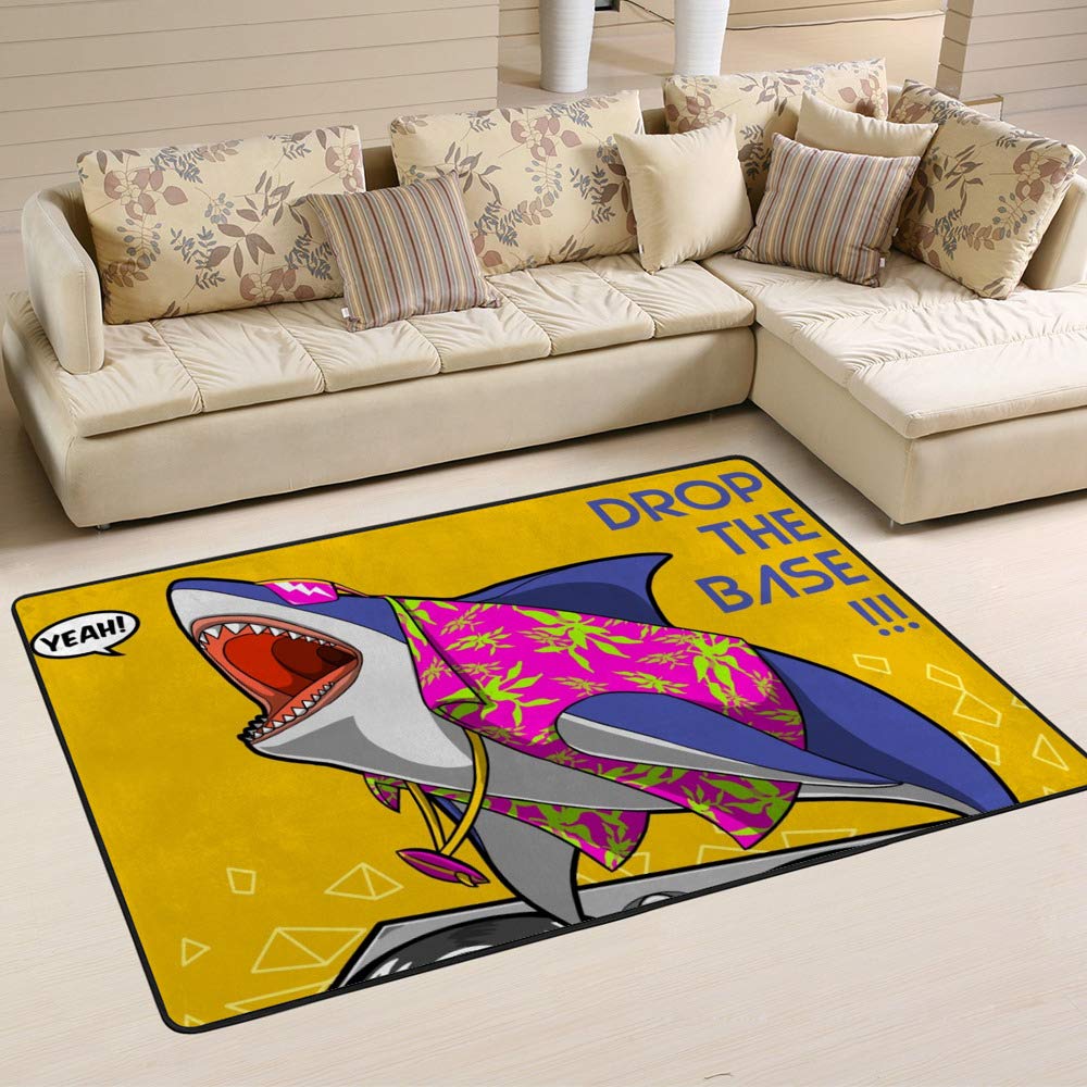 Tapis de salle à manger requin DJ Ruchen pour protéger le sol des chaises