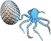 3D Printed Octopus Figure – Flexible Articulated Sea Creature Toy with Movable Tentacles for Interactive Play, Poseable Marine Animal Model, Collectible Desk Decor for Kids & Adults - Blue Black
